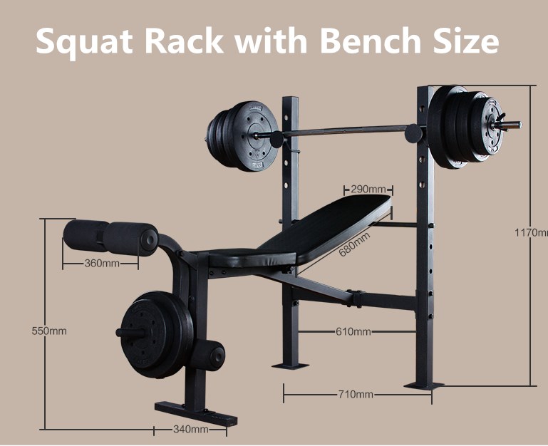 Power Squat Rack And Bench For Sale Gym Exercise Power Rack With Bench